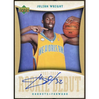 2007/08 Upper Deck Rookie Debut Signatures #JW Julian Wright Autograph