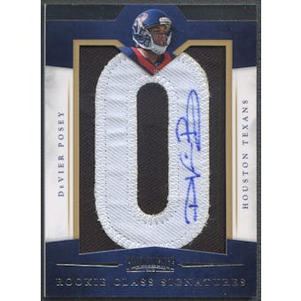 2012 Panini Prominence #218 DeVier Posey Rookie Letter "O" Patch Auto #057/200