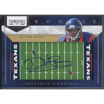2012 Panini Prominence #218 DeVier Posey Rookie NFL Field Auto #089/200