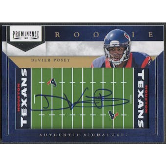 2012 Panini Prominence #218 DeVier Posey Rookie NFL Field Auto #103/200