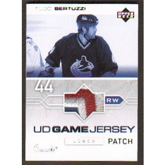 2003/04 Upper Deck Todd Bertuzzi Game Jersey Logo Patch Seam 3 Color Rare