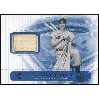 2000 Upper Deck Brooklyn Dodgers Master Collection Legends of Flatbush #LOF1 Gil Hodges Bat /250