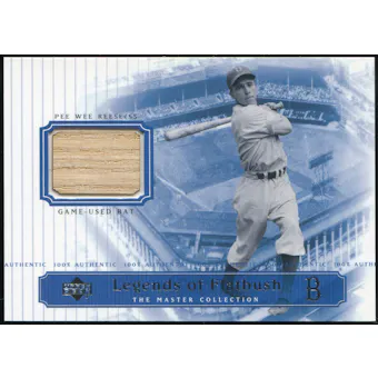 2000 Upper Deck Brooklyn Dodgers Master Collection Legends of Flatbush #LOF3 Pee Wee Reese Bat /250