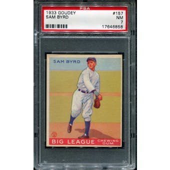1933 Goudey Baseball #157 Sam Byrd PSA 7 (NM) *6858