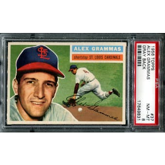 1956 Topps Baseball #37 Alex Grammas PSA 8 (NM-MT) *9831