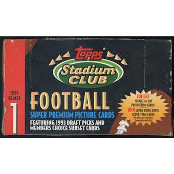 1993 Topps Stadium Club Series 1 Football Jumbo Box