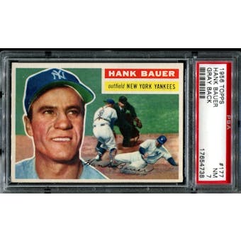 1956 Topps Baseball #177 Hank Bauer PSA 7 (NM) *4738