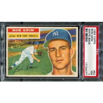 1956 Topps Baseball #52 Bob Grim PSA 7 (NM) *4477