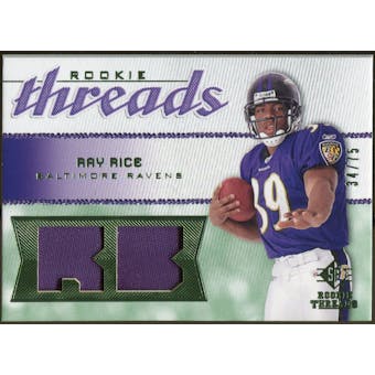 2008 Upper Deck SP Rookie Threads Rookie Threads Patch #RTRR Ray Rice /75