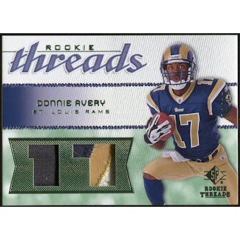 2008 Upper Deck SP Rookie Threads Patch Jersey Number #RTDA Donnie Avery /17