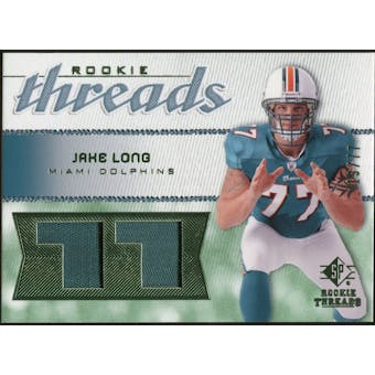 2008 Upper Deck SP Rookie Threads Patch Jersey Number #RTJL Jake Long /77
