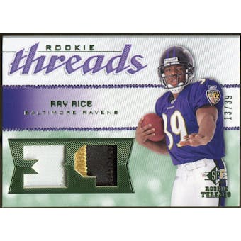 2008 Upper Deck SP Rookie Threads Patch Jersey Number #RTRR Ray Rice /39