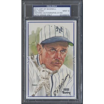 2012 Historic Autograph Art of Baseball Bill Terry Auto #37/40 PSA DNA