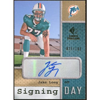 2008 Upper Deck SP Rookie Threads Signing Day #SDJL Jake Long Autograph /180