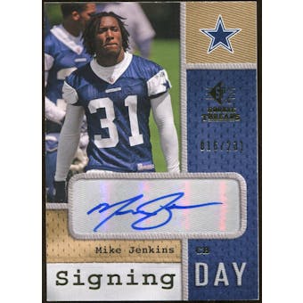 2008 Upper Deck SP Rookie Threads Signing Day #SDMJ Mike Jenkins Autograph /231