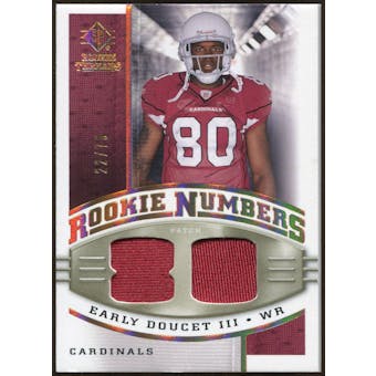 2008 Upper Deck SP Rookie Threads Rookie Numbers Holofoil Patch #RNED Early Doucet /75
