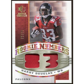 2008 Upper Deck SP Rookie Threads Rookie Numbers Holofoil Patch #RNHD Harry Douglas /75