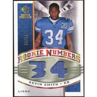 2008 Upper Deck SP Rookie Threads Rookie Numbers Holofoil Patch #RNKS Kevin Smith /75
