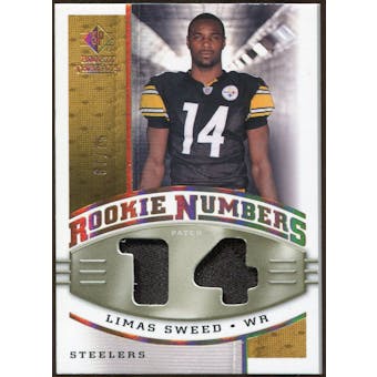 2008 Upper Deck SP Rookie Threads Rookie Numbers Holofoil Patch #RNLS Limas Sweed /75