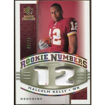 2008 Upper Deck SP Rookie Threads Rookie Numbers Holofoil Patch #RNMK Malcolm Kelly /75