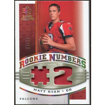 2008 Upper Deck SP Rookie Threads Rookie Numbers Holofoil Patch #RNMR Matt Ryan /75