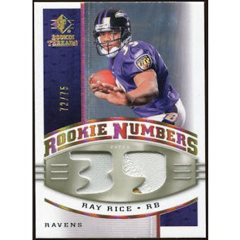 2008 Upper Deck SP Rookie Threads Rookie Numbers Holofoil Patch #RNRR Ray Rice /75