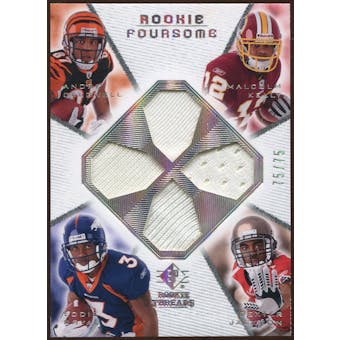 2008 Upper Deck SP Rookie Threads Rookie Threads Foursome #JCRK Caldwell Royal Kelly Jackson /75