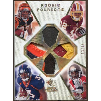 2008 Upper Deck SP Rookie Threads Rookie Threads Foursome Patch #RFJCRK Caldwell Royal Kelly Jackson 13/15