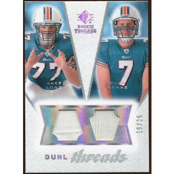 2008 Upper Deck SP Rookie Threads Dual Threads #DTCM Jake Long Chad Henne /25