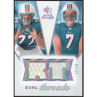 2008 Upper Deck SP Rookie Threads Dual Threads #DTCM Jake Long Chad Henne /99