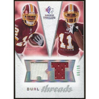 2008 Upper Deck SP Rookie Threads Dual Threads #DTKT Malcolm Kelly Devin Thomas /99