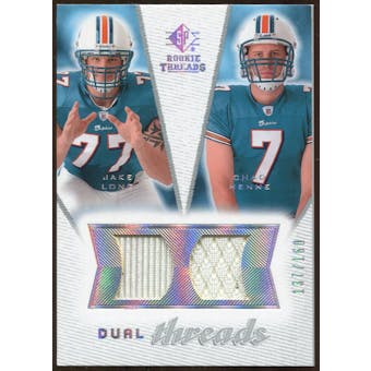 2008 Upper Deck SP Rookie Threads Dual Threads #DTCM Jake Long Chad Henne /160