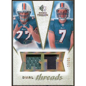2008 Upper Deck SP Rookie Threads Dual Threads Patch #DTCM Jake Long Chad Henne /35