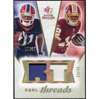 2008 Upper Deck SP Rookie Threads Dual Threads Patch #DTHK James Hardy Malcolm Kelly /35