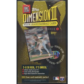 1995 Topps Dimension 3 Baseball Retail Box