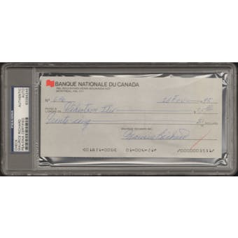 Maurice Richard Autographed Personal Check (PSA COA)