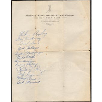 1947 Chicago White Sox Team Signed Sheet on Official Letterhead (PSA COA)