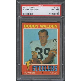 1971 Topps Football #102 Bobby Walden PSA 8 (NM-MT) *0939