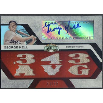 2008 Topps Triple Threads #74 George Kell Relics Jersey Auto #12/18