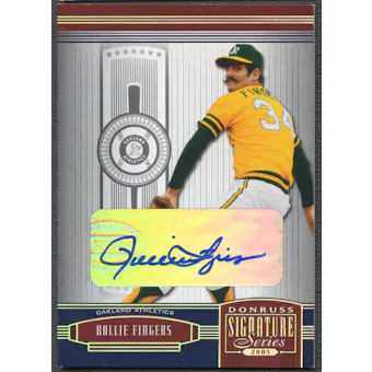 2005 Donruss Signature #92 Rollie Fingers Silver Auto