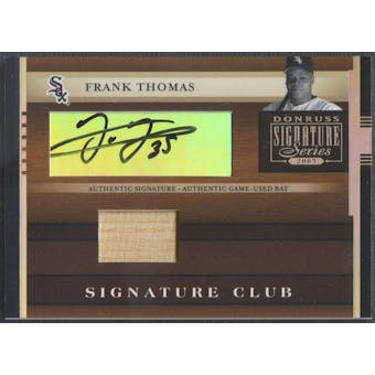 2005 Donruss Signature #6 Frank Thomas Signature Club Bat Auto
