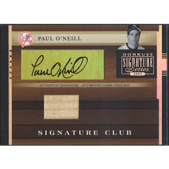 2005 Donruss Signature #1 Paul O'Neill Signature Club Bat Auto