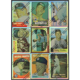 1996 Topps Finest Mickey Mantle Refractor Partial Set