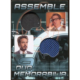 2012 Upper Deck Avengers Assemble Dual Memorabilia #AD2 Justin Hammer Tony Stark