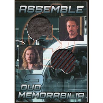 2012 Upper Deck Avengers Assemble Dual Memorabilia #AD17 Thor Tony Stark