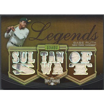 2010 Topps Triple Threads #RL25 Babe Ruth Legend Relics Sepia Jersey #12/27