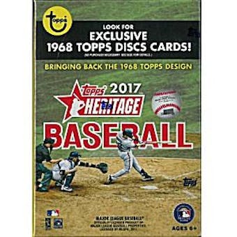 2017 Topps Heritage Baseball 8-Pack Blaster Box (w/Exclusive 1968 Topps Discs Cards)