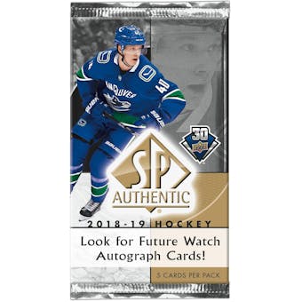 2018/19 Upper Deck SP Authentic Hockey Hobby Pack