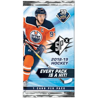 2018/19 Upper Deck SPx Hockey Hobby Pack