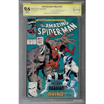 Amazing Spider-Man #344 CBCS 9.6 (W) Signature Series *18-309BF4D-018*